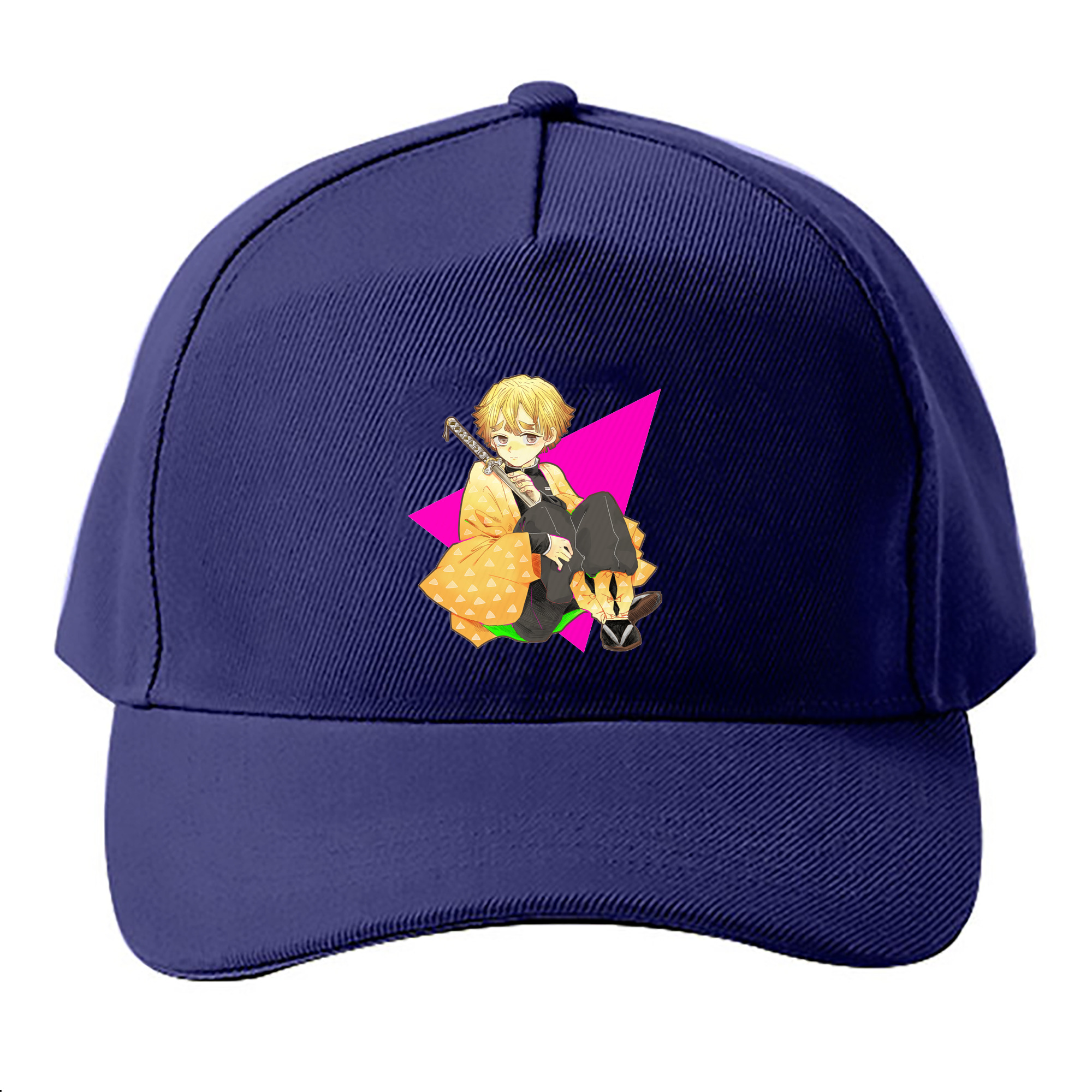 （画像用） 鬼滅の刃（きめつのやいば）我妻 善逸／あがつま ぜんいつ Agatsuma Zenitsu ベースボールキャップ 綿100％ 男女兼用 帽子 スポーツ
