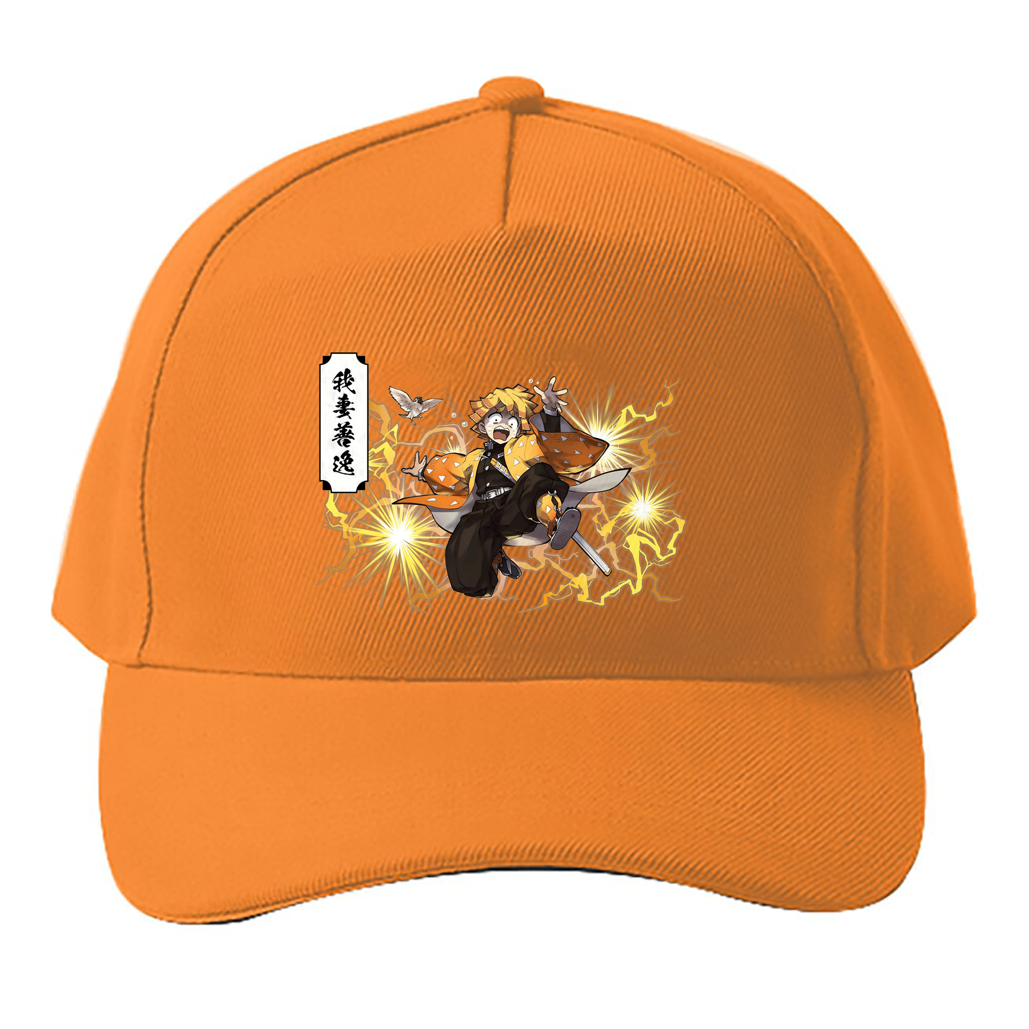 （画像用） 鬼滅の刃（きめつのやいば）我妻 善逸／あがつま ぜんいつ Agatsuma Zenitsu ベースボールキャップ 綿100％ 男女兼用 帽子 スポーツ
