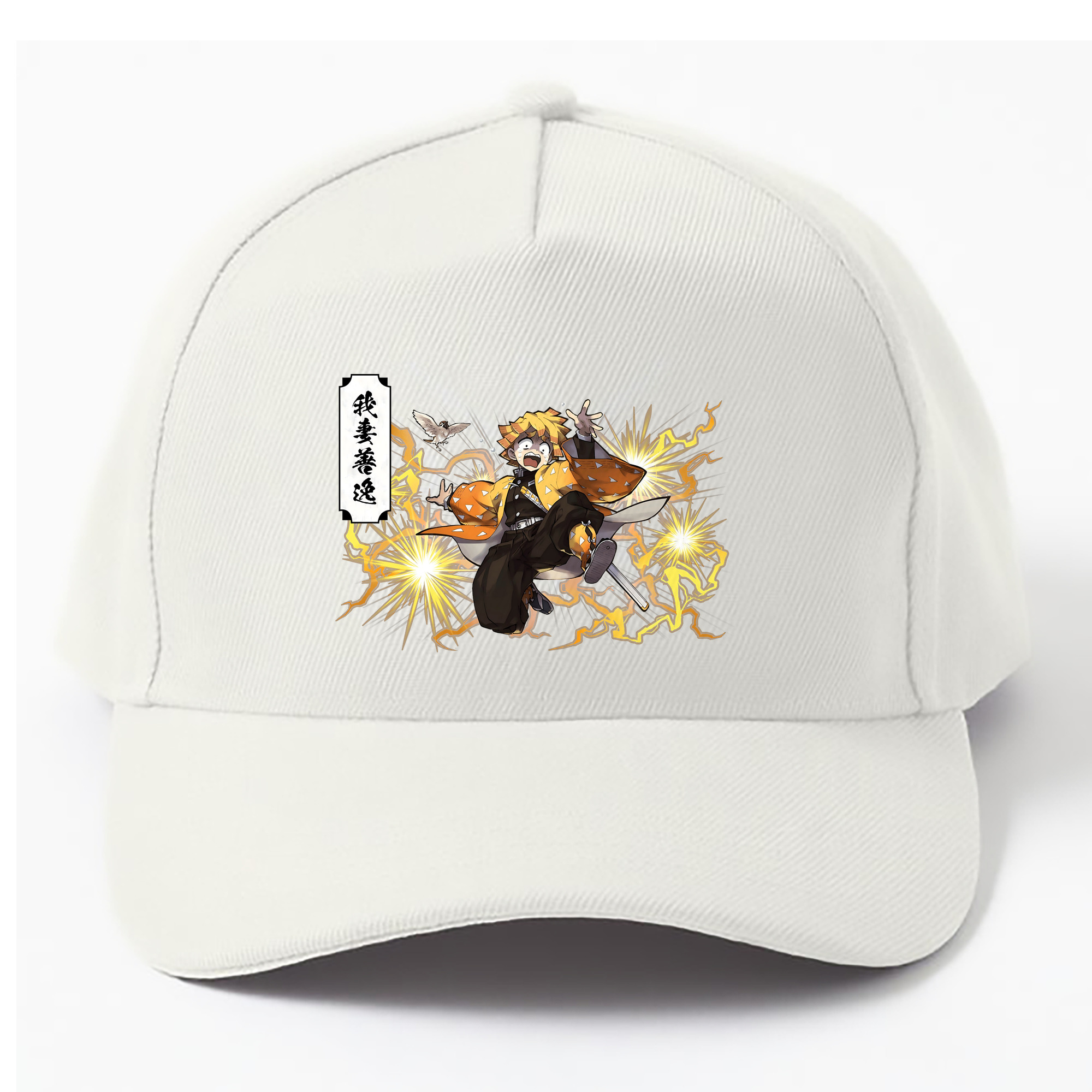 （画像用） 鬼滅の刃（きめつのやいば）我妻 善逸／あがつま ぜんいつ Agatsuma Zenitsu ベースボールキャップ 綿100％ 男女兼用 帽子 スポーツ