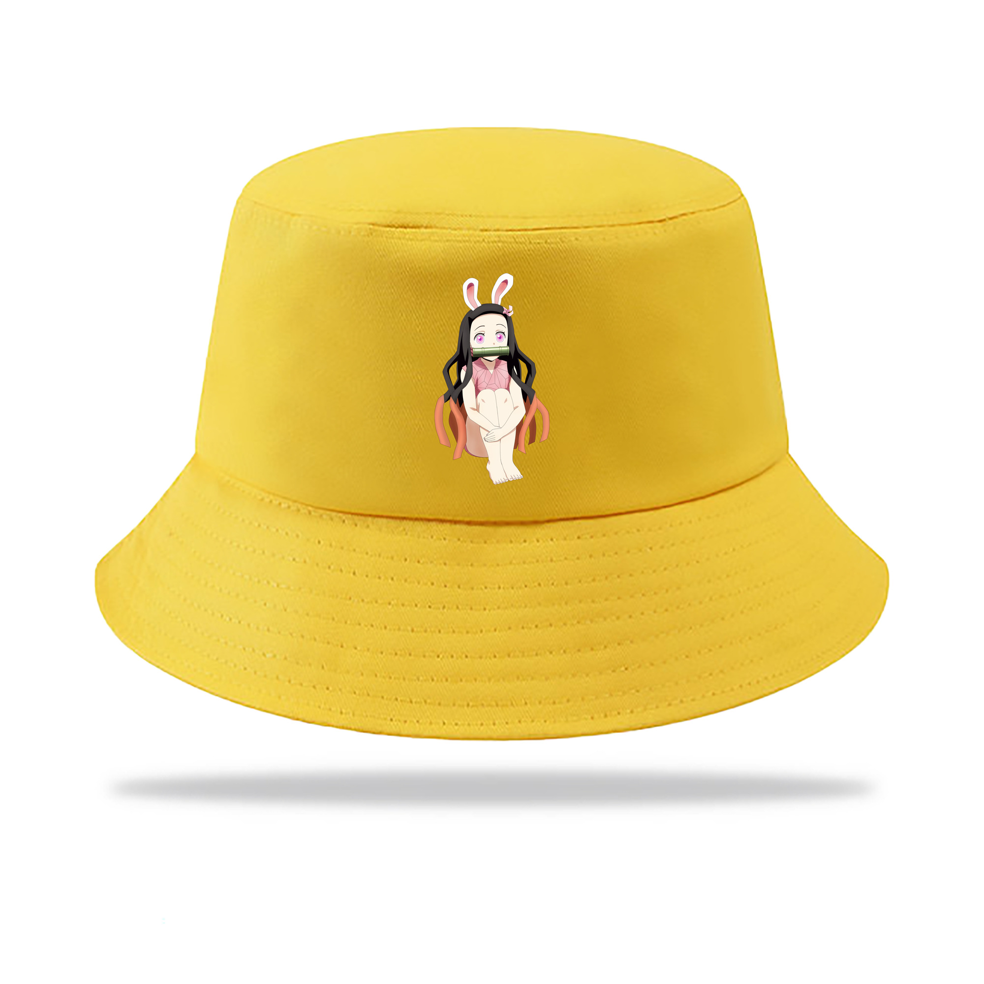（画像用） 鬼滅の刃（きめつのやいば）竈門 禰󠄀豆子／かまど ねずこ Kamado Nezuko アウトドア日除けバケットハット