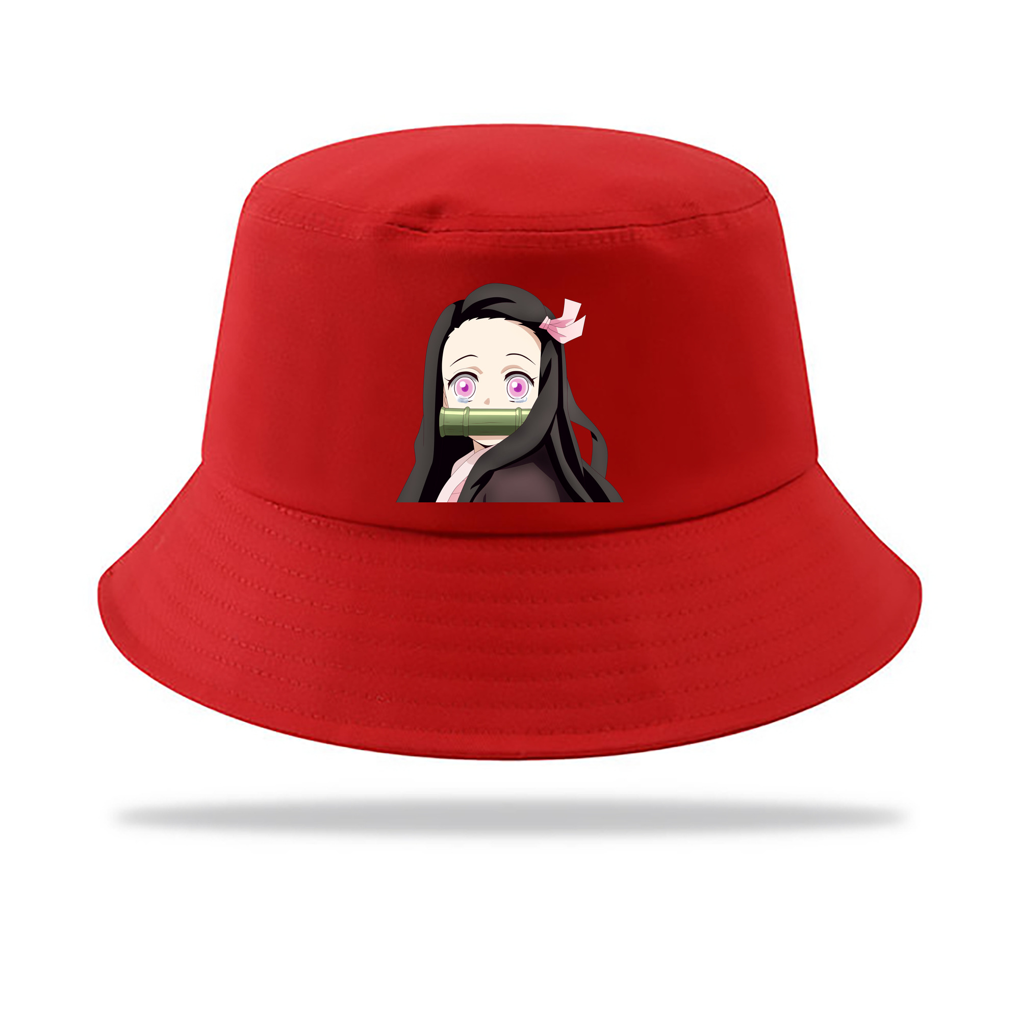 （画像用） 鬼滅の刃（きめつのやいば）竈門 禰󠄀豆子／かまど ねずこ Kamado Nezuko アウトドア日除けバケットハット
