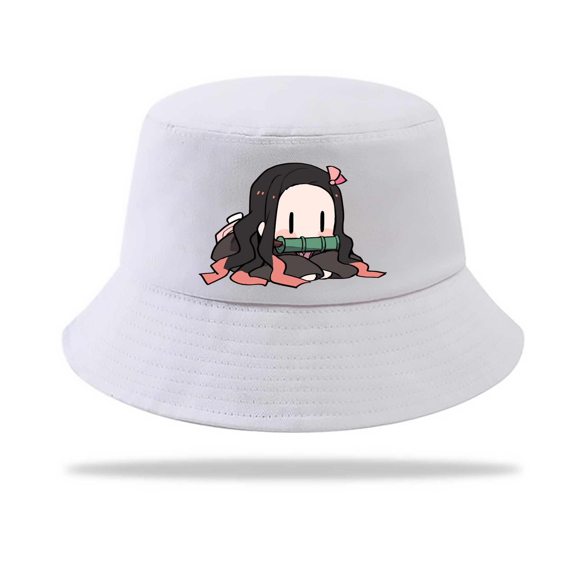 （画像用） 鬼滅の刃（きめつのやいば）竈門 禰󠄀豆子／かまど ねずこ Kamado Nezuko アウトドア日除けバケットハット