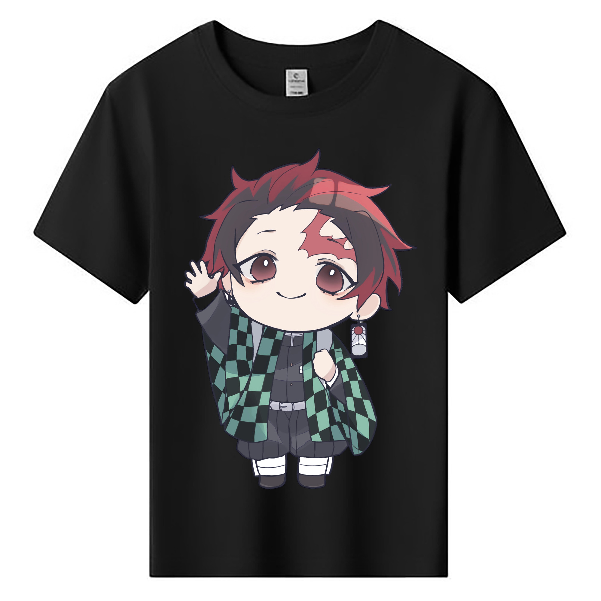 （画像用） 鬼滅の刃 竈門 炭治郎／かまど たんじろう Kamado Tanjirou 綿100％キッズTシャツ（フロントプリント）