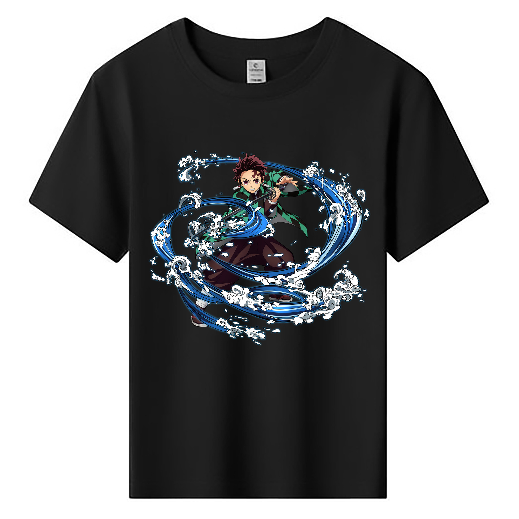 （画像用） 鬼滅の刃 竈門 炭治郎／かまど たんじろう Kamado Tanjirou 綿100％キッズTシャツ（フロントプリント）