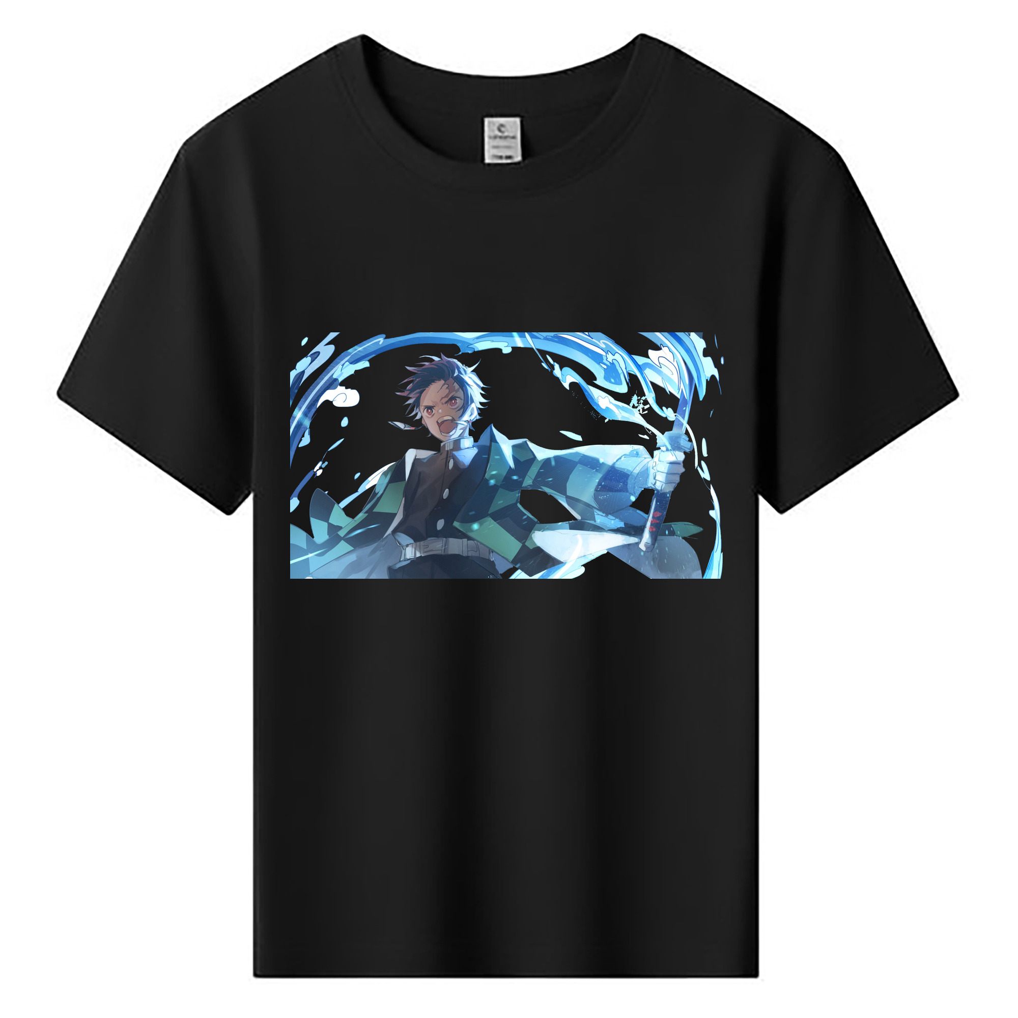 （画像用） 鬼滅の刃 竈門 炭治郎／かまど たんじろう Kamado Tanjirou 綿100％キッズTシャツ（フロントプリント）