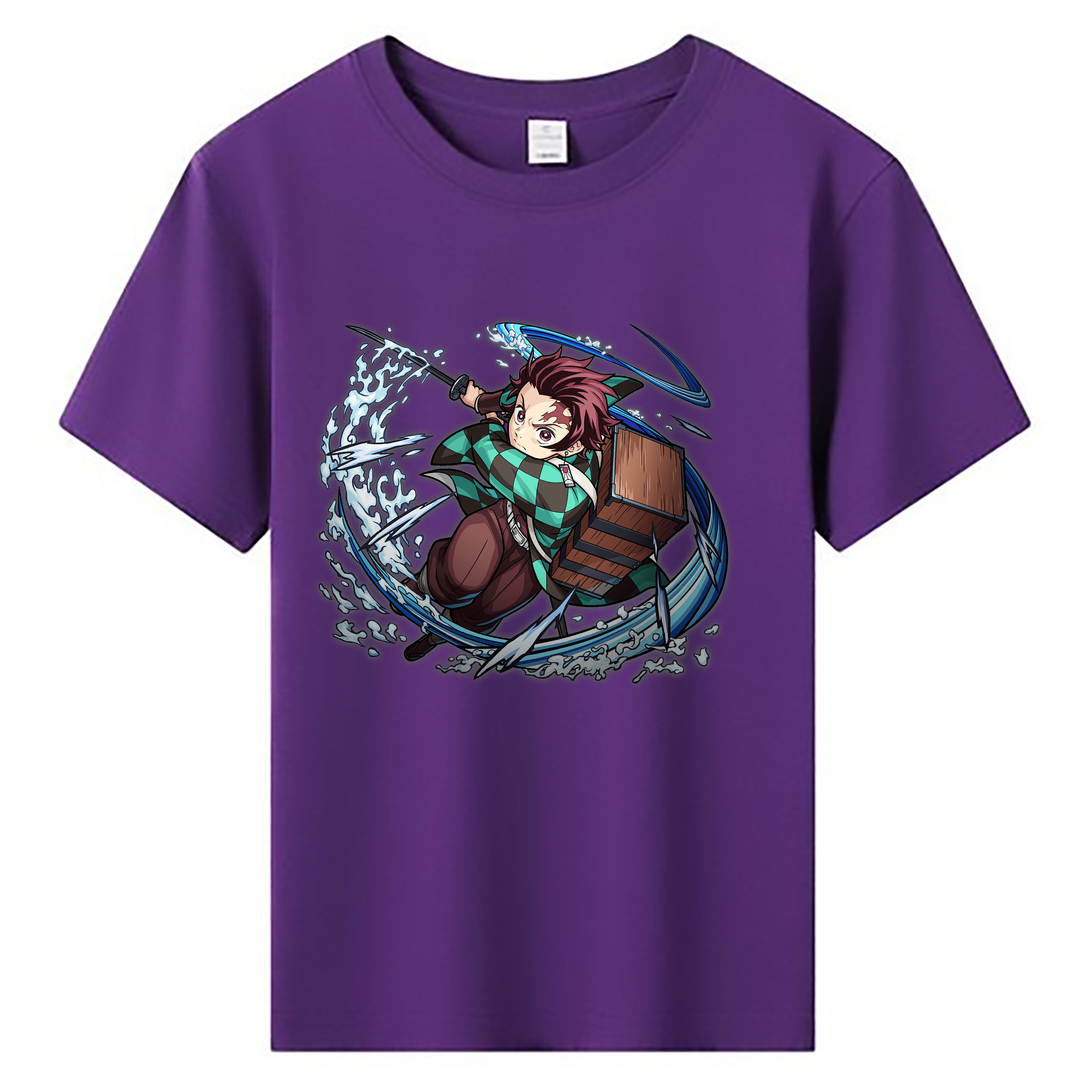 （画像用） 鬼滅の刃 竈門 炭治郎／かまど たんじろう Kamado Tanjirou 綿100％キッズTシャツ（フロントプリント）