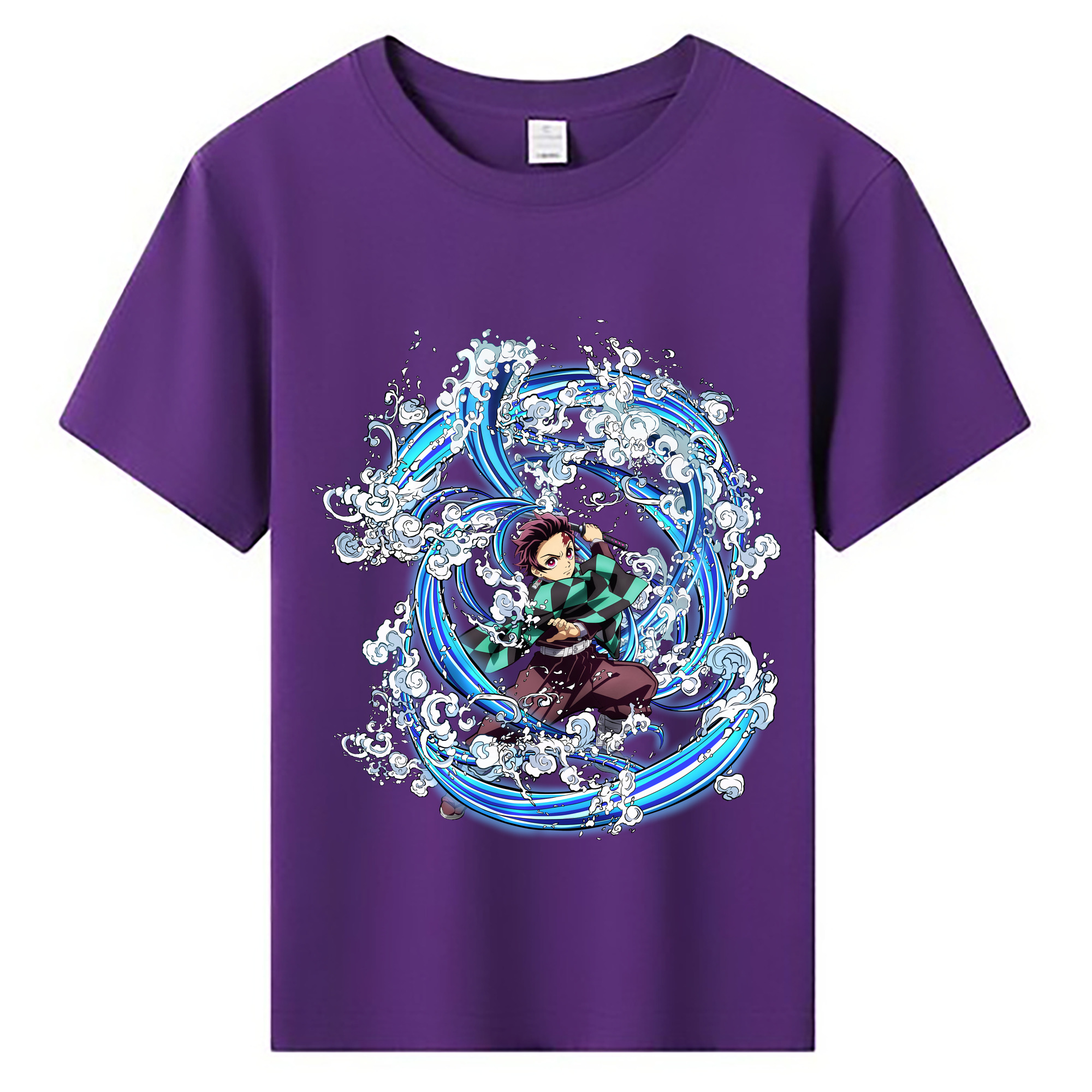 （画像用） 鬼滅の刃 竈門 炭治郎／かまど たんじろう Kamado Tanjirou 綿100％キッズTシャツ（フロントプリント）