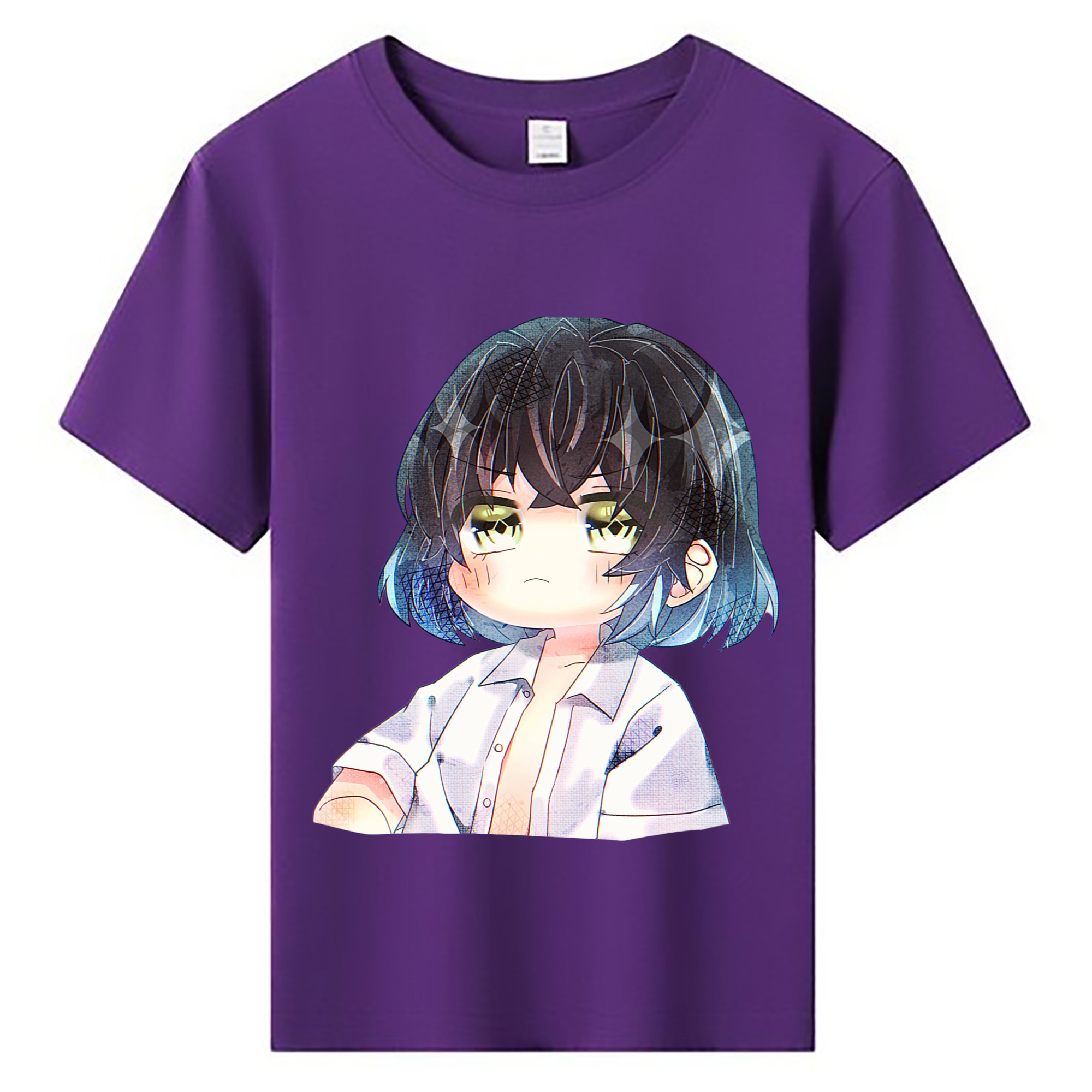 （画像用） 鬼滅の刃（きめつのやいば）嘴平 伊之助／はしびら いのすけ Hashibira Inosuke 綿100％キッズTシャツ（フロントプリント）