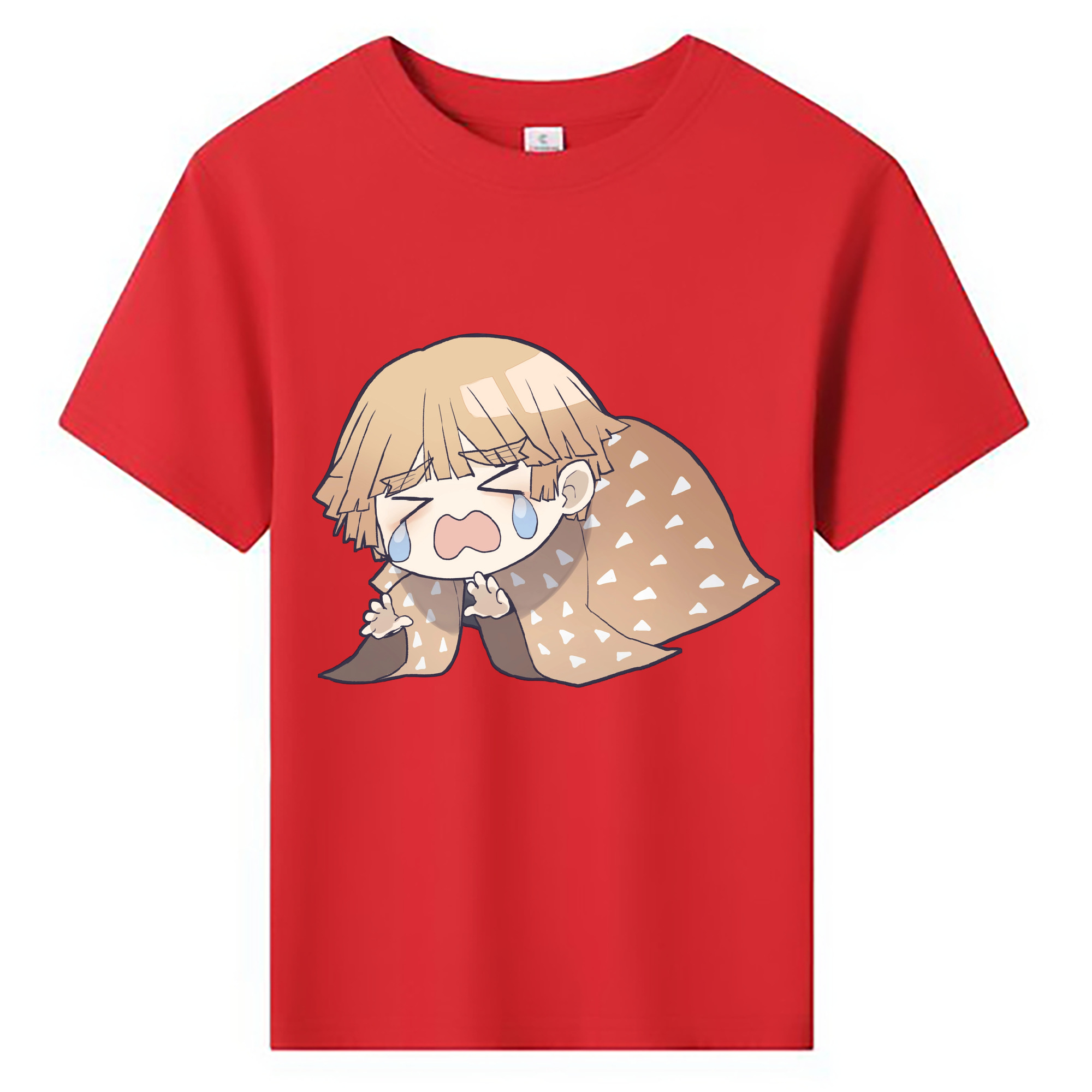 （画像用） 鬼滅の刃（きめつのやいば）我妻 善逸／あがつま ぜんいつ Agatsuma Zenitsu 綿100％キッズTシャツ（フロントプリント）