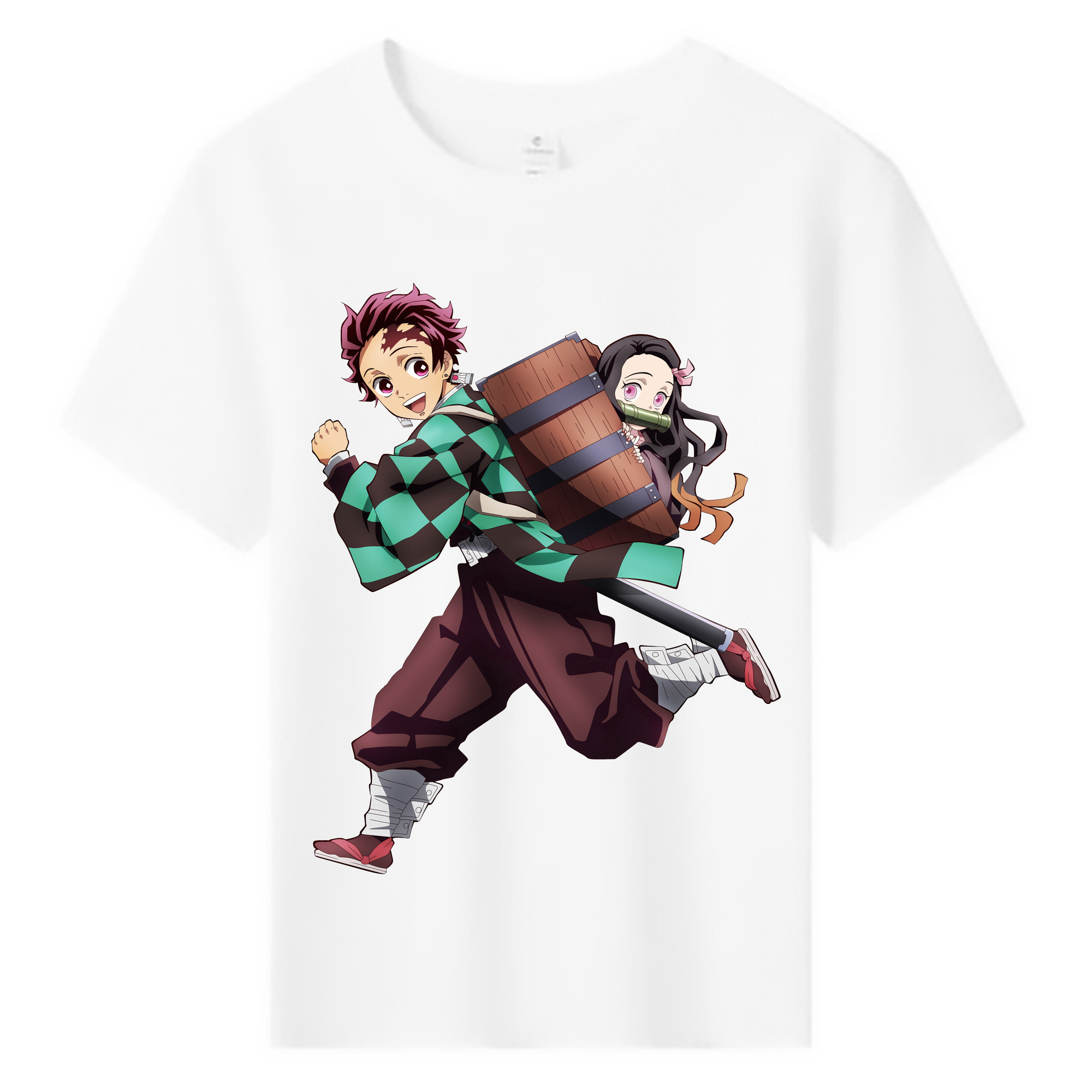 （画像用） 鬼滅の刃 竈門 炭治郎／かまど たんじろう Kamado Tanjirou 綿100％キッズTシャツ（フロントプリント）