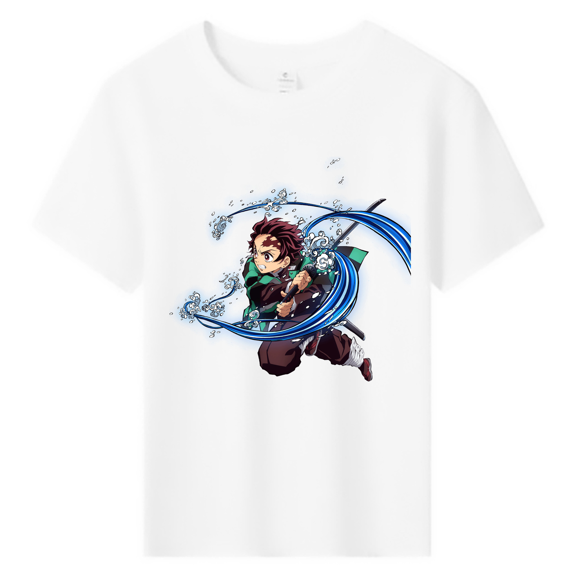 （画像用） 鬼滅の刃 竈門 炭治郎／かまど たんじろう Kamado Tanjirou 綿100％キッズTシャツ（フロントプリント）