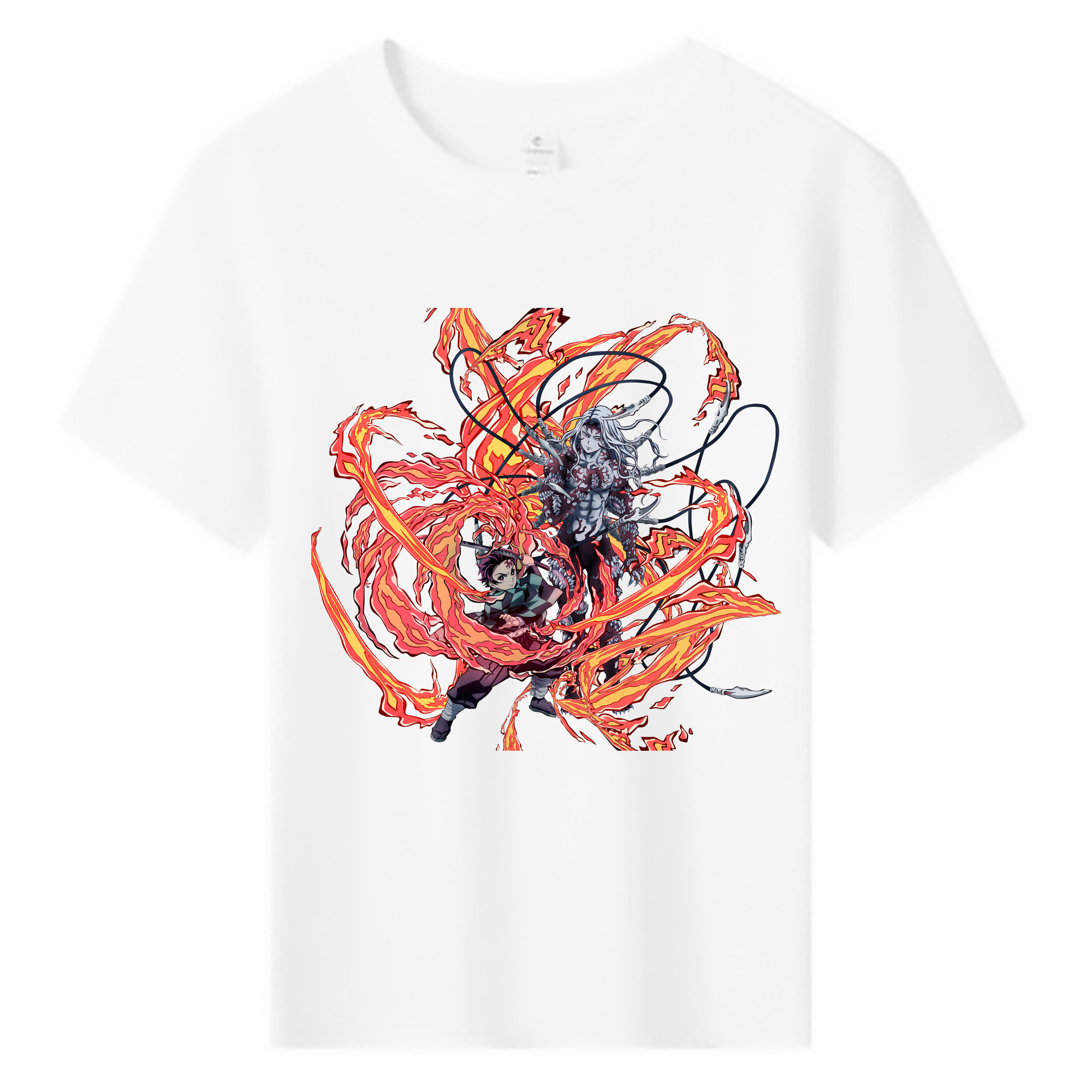 （画像用） 鬼滅の刃 竈門 炭治郎／かまど たんじろう Kamado Tanjirou 綿100％キッズTシャツ（フロントプリント）