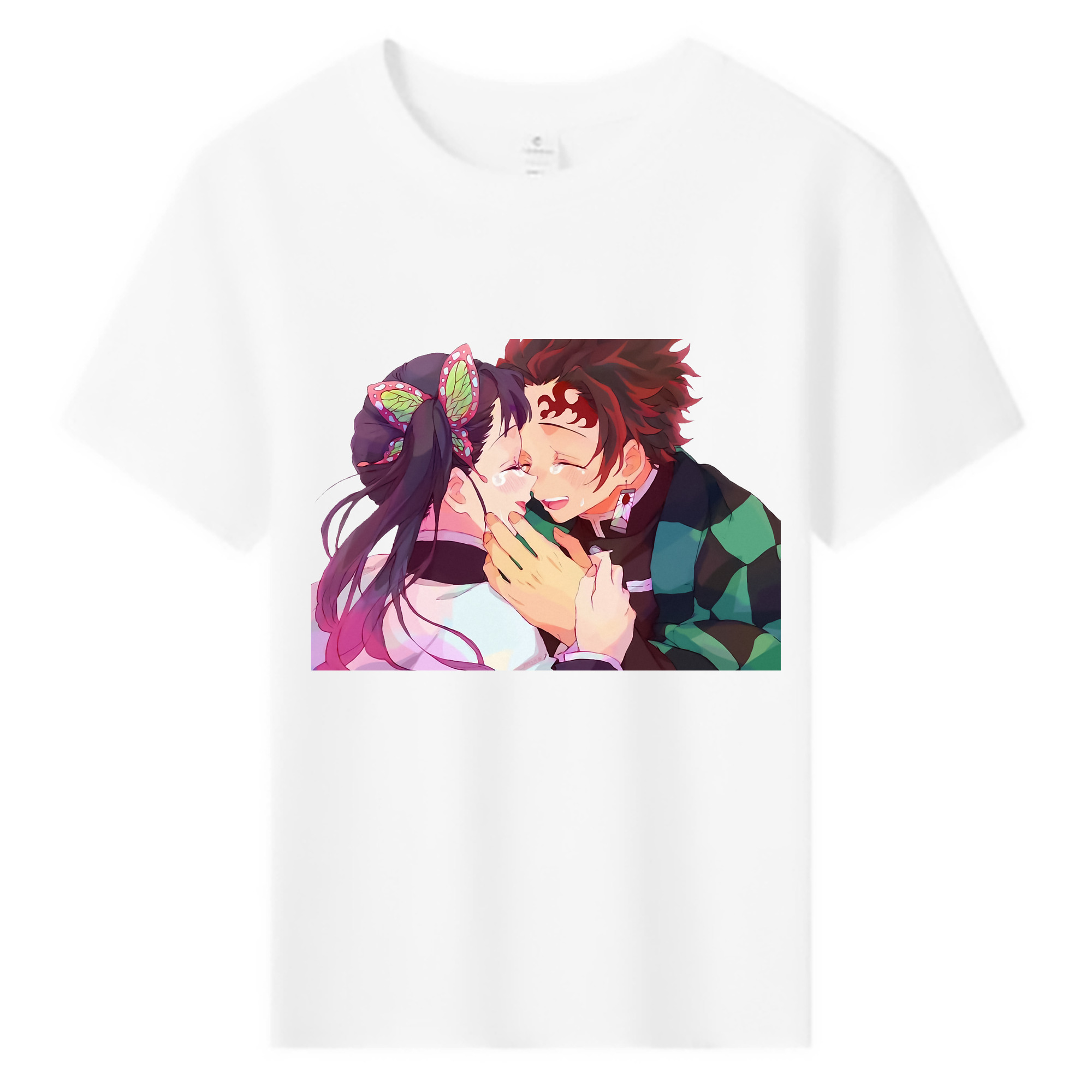 （画像用） 鬼滅の刃 竈門 炭治郎／かまど たんじろう Kamado Tanjirou 綿100％キッズTシャツ（フロントプリント）