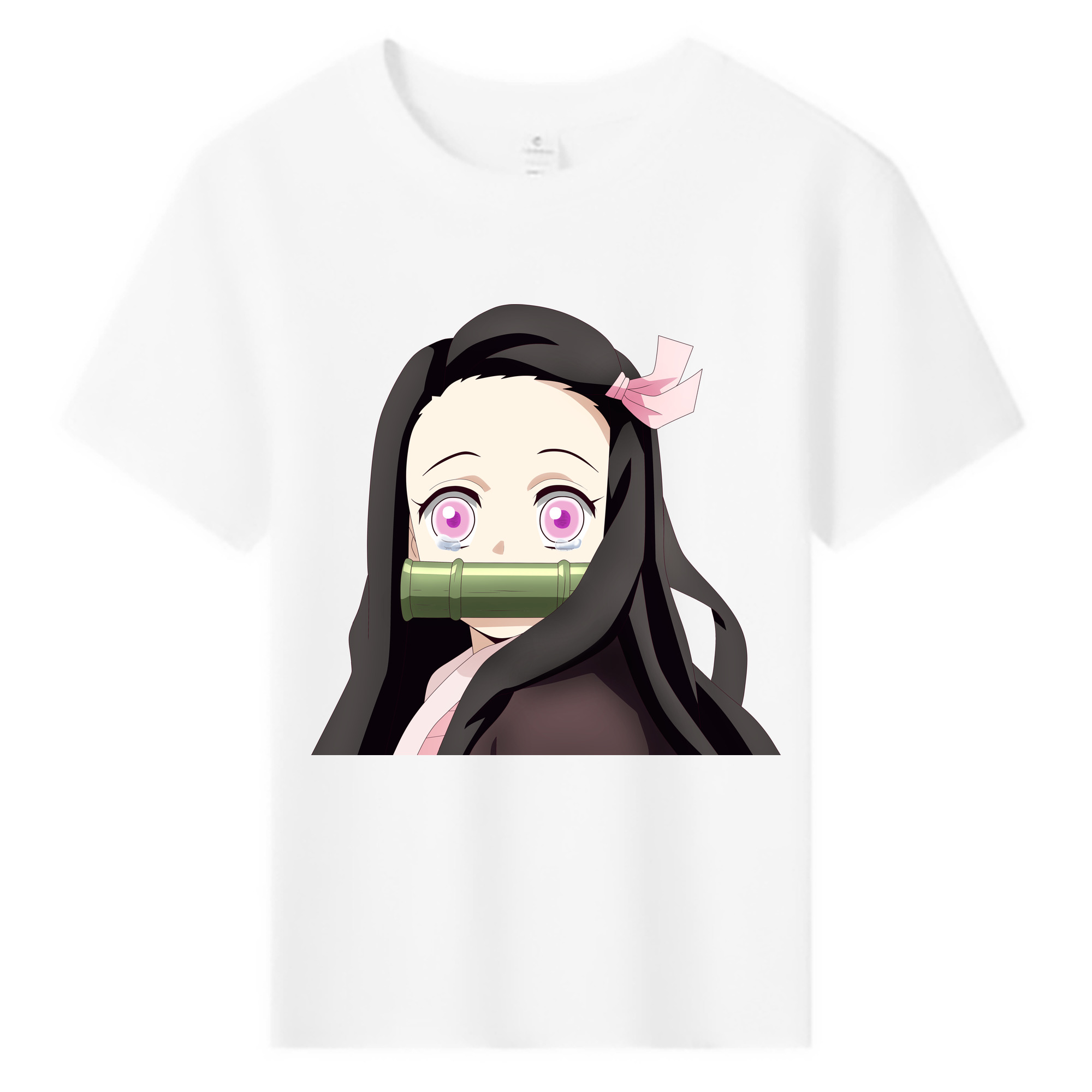 （画像用） 鬼滅の刃（きめつのやいば）竈門 禰󠄀豆子／かまど ねずこ Kamado Nezuko 綿100％キッズTシャツ（フロントプリント）
