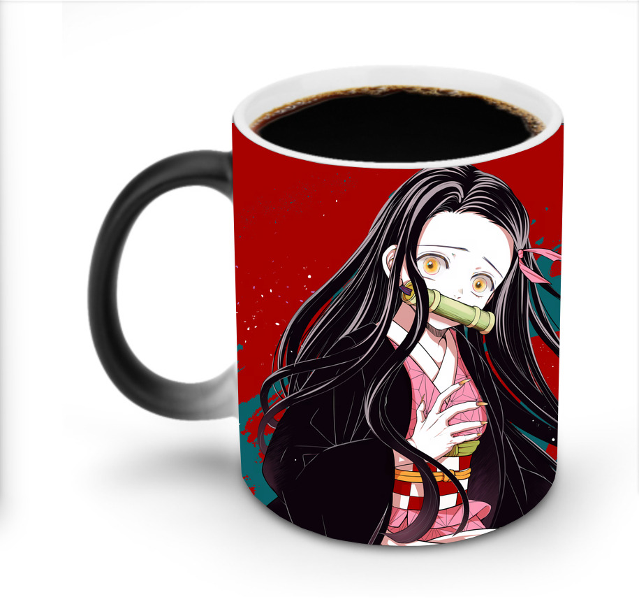 （画像用） 鬼滅の刃（きめつのやいば）竈門 禰󠄀豆子／かまど ねずこ Kamado Nezuko 温度変色マグカップ