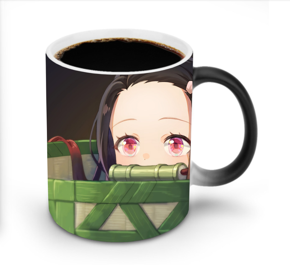 （画像用） 鬼滅の刃（きめつのやいば）竈門 禰󠄀豆子／かまど ねずこ Kamado Nezuko 温度変色マグカップ