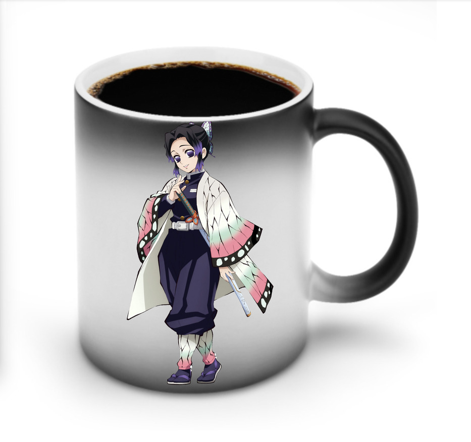 （画像用） 鬼滅の刃（きめつのやいば）蟲柱-胡蝶 しのぶ／こちょう しのぶ Kochou Shinobu 温度変色マグカップ