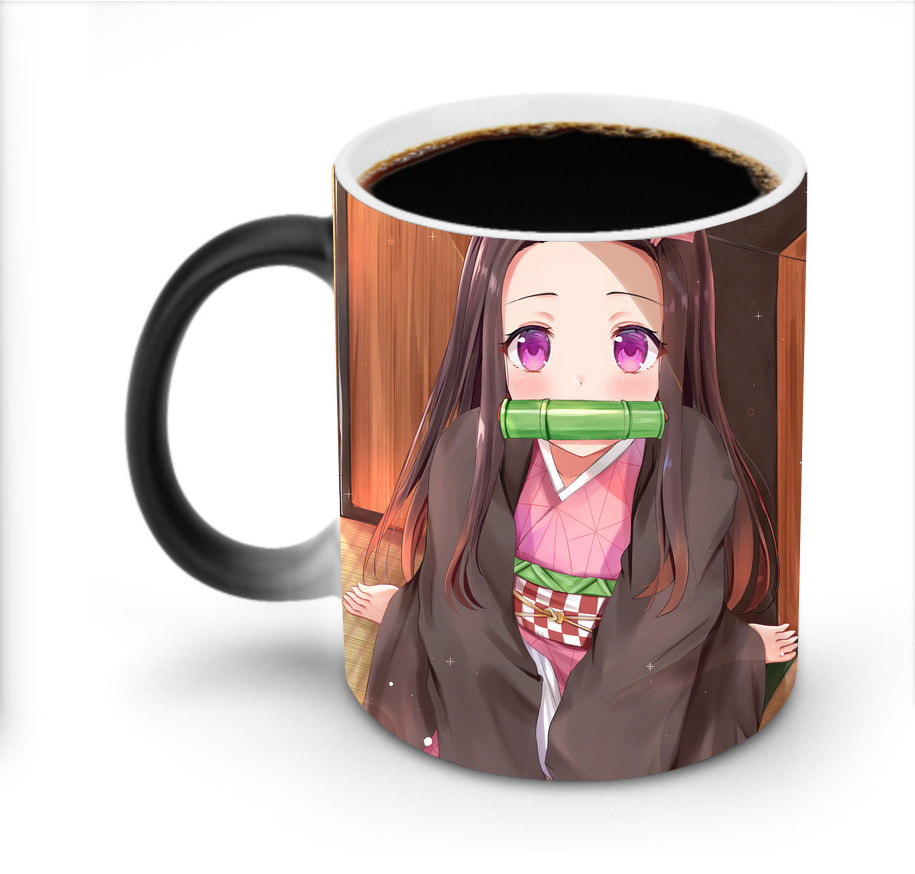（画像用） 鬼滅の刃（きめつのやいば）竈門 禰󠄀豆子／かまど ねずこ Kamado Nezuko 温度変色マグカップ