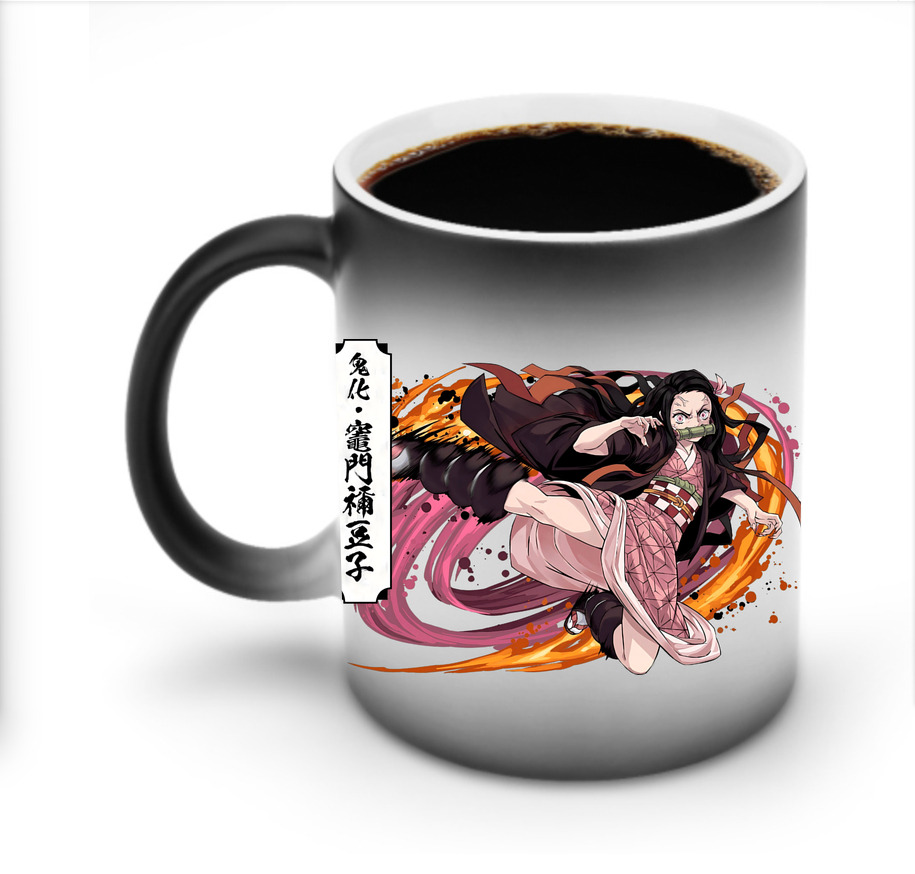 （画像用） 鬼滅の刃（きめつのやいば）竈門 禰󠄀豆子／かまど ねずこ Kamado Nezuko 温度変色マグカップ