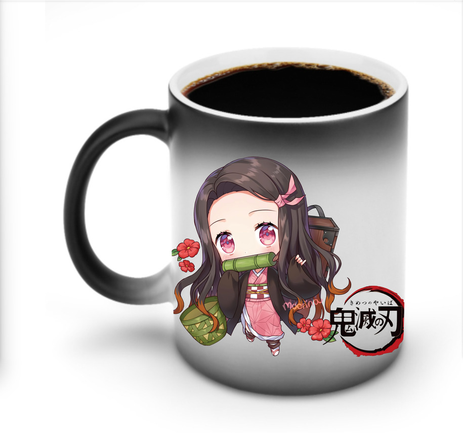 （画像用） 鬼滅の刃（きめつのやいば）竈門 禰󠄀豆子／かまど ねずこ Kamado Nezuko 温度変色マグカップ