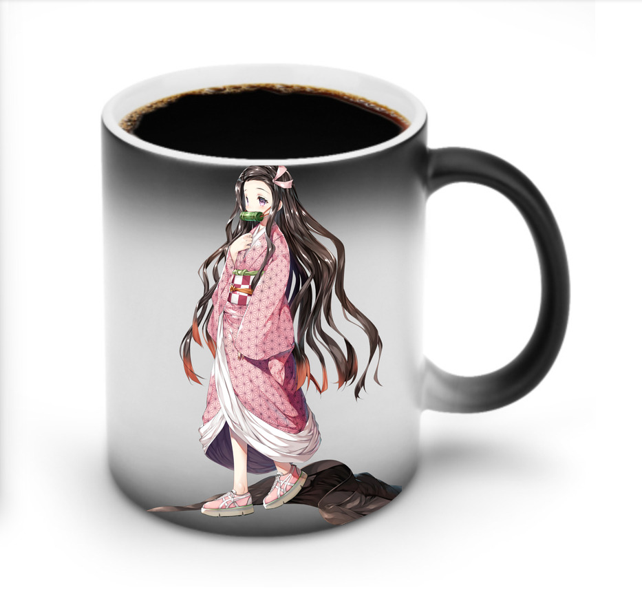 （画像用） 鬼滅の刃（きめつのやいば）竈門 禰󠄀豆子／かまど ねずこ Kamado Nezuko 温度変色マグカップ