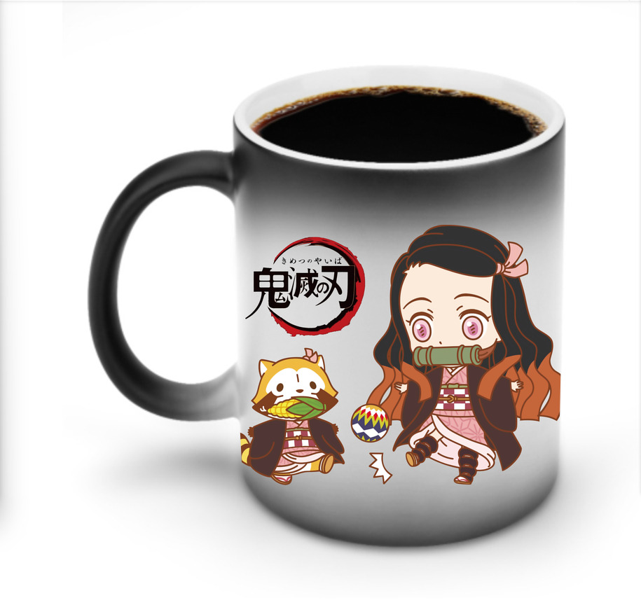 （画像用） 鬼滅の刃（きめつのやいば）竈門 禰󠄀豆子／かまど ねずこ Kamado Nezuko 温度変色マグカップ
