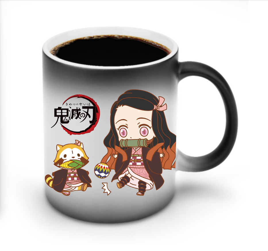 （画像用） 鬼滅の刃（きめつのやいば）竈門 禰󠄀豆子／かまど ねずこ Kamado Nezuko 温度変色マグカップ