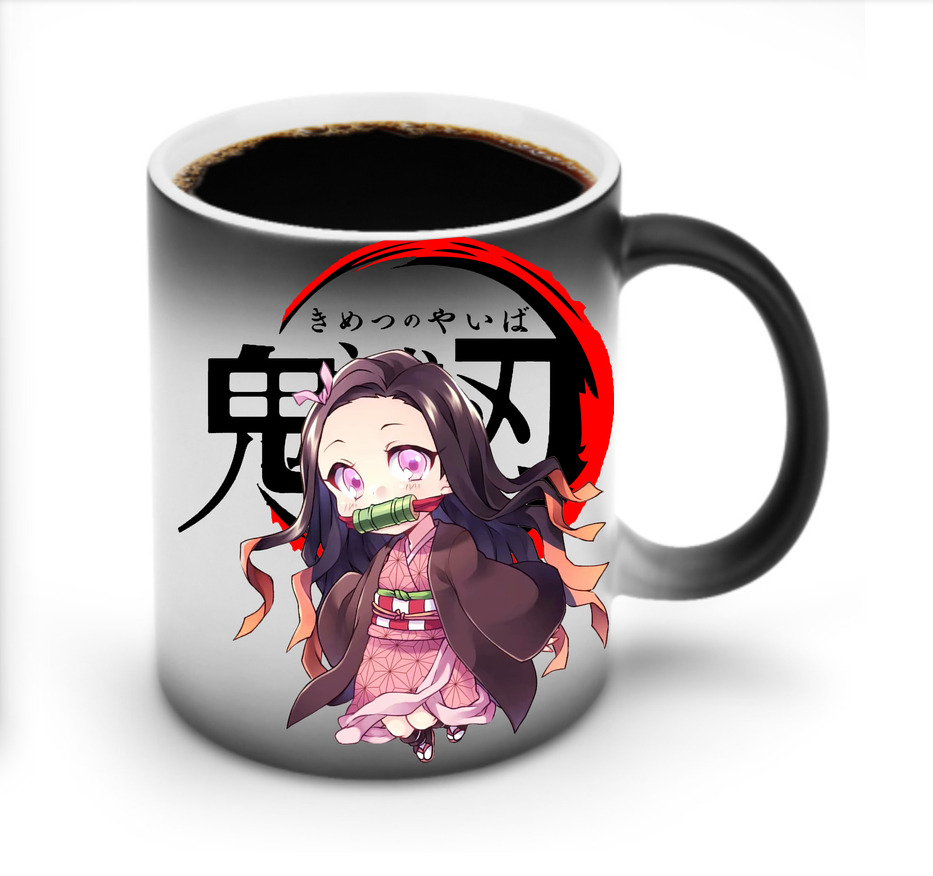 （画像用） 鬼滅の刃（きめつのやいば）竈門 禰󠄀豆子／かまど ねずこ Kamado Nezuko 温度変色マグカップ