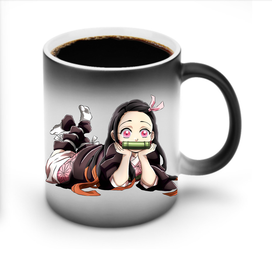 （画像用） 鬼滅の刃（きめつのやいば）竈門 禰󠄀豆子／かまど ねずこ Kamado Nezuko 温度変色マグカップ
