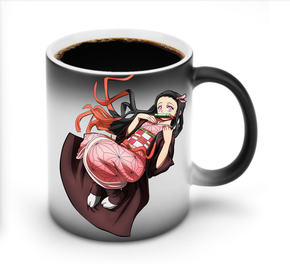 （画像用） 鬼滅の刃（きめつのやいば）竈門 禰󠄀豆子／かまど ねずこ Kamado Nezuko 温度変色マグカップ