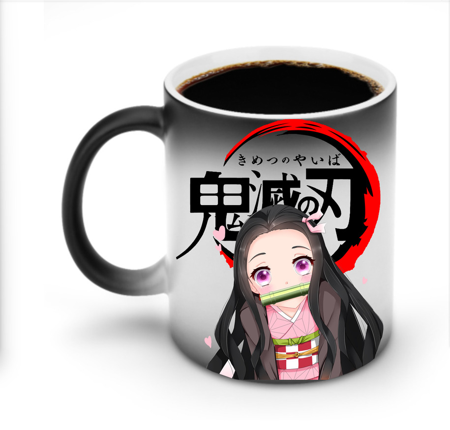 （画像用） 鬼滅の刃（きめつのやいば）竈門 禰󠄀豆子／かまど ねずこ Kamado Nezuko 温度変色マグカップ