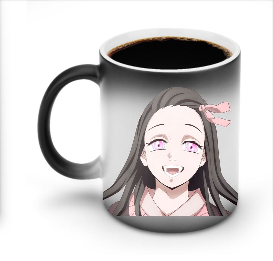 （画像用） 鬼滅の刃（きめつのやいば）竈門 禰󠄀豆子／かまど ねずこ Kamado Nezuko 温度変色マグカップ