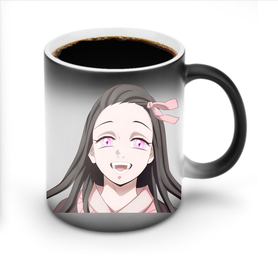 （画像用） 鬼滅の刃（きめつのやいば）竈門 禰󠄀豆子／かまど ねずこ Kamado Nezuko 温度変色マグカップ