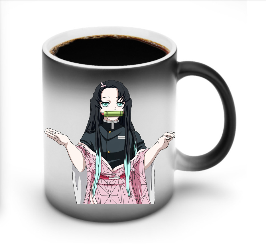 （画像用） 鬼滅の刃（きめつのやいば）竈門 禰󠄀豆子／かまど ねずこ Kamado Nezuko 温度変色マグカップ