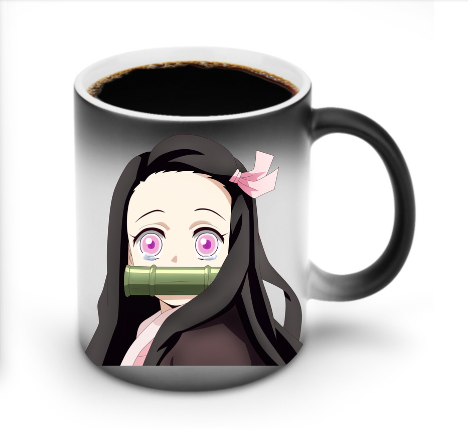 （画像用） 鬼滅の刃（きめつのやいば）竈門 禰󠄀豆子／かまど ねずこ Kamado Nezuko 温度変色マグカップ