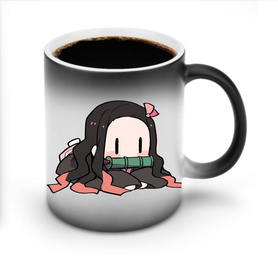 （画像用） 鬼滅の刃（きめつのやいば）竈門 禰󠄀豆子／かまど ねずこ Kamado Nezuko 温度変色マグカップ