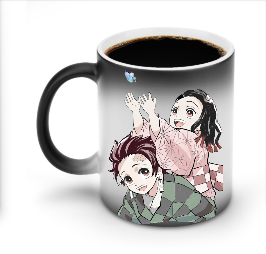 （画像用） 鬼滅の刃（きめつのやいば）竈門 禰󠄀豆子／かまど ねずこ Kamado Nezuko 温度変色マグカップ