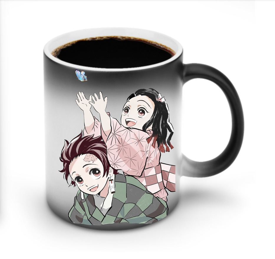（画像用） 鬼滅の刃（きめつのやいば）竈門 禰󠄀豆子／かまど ねずこ Kamado Nezuko 温度変色マグカップ