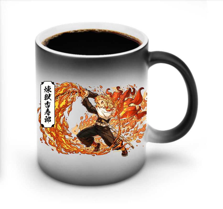 （画像用） 鬼滅の刃（きめつのやいば）炎柱-煉󠄁獄 杏寿郎／れんごく きょうじゅろう Rengoku Kyoujurou 温度変色マグカップ