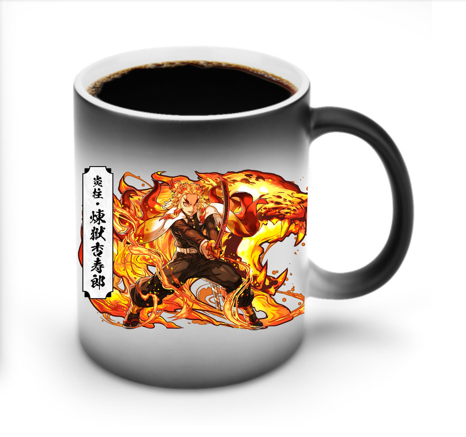 （画像用） 鬼滅の刃（きめつのやいば）炎柱-煉󠄁獄 杏寿郎／れんごく きょうじゅろう Rengoku Kyoujurou 温度変色マグカップ