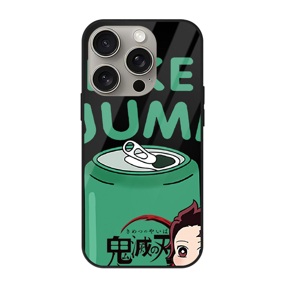 （画像用） 鬼滅の刃 竈門 炭治郎／かまど たんじろう Kamado Tanjirou 【iPhone15Pro対応】スマホケース 耐衝撃＆黄変防止 背面ガラス