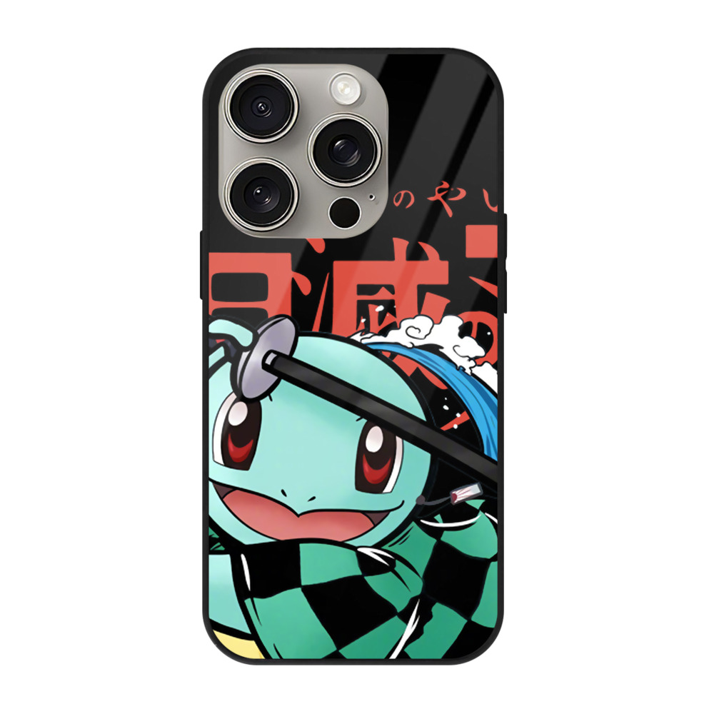 （画像用） 鬼滅の刃 竈門 炭治郎／かまど たんじろう Kamado Tanjirou 【iPhone15Pro対応】スマホケース 耐衝撃＆黄変防止 背面ガラス