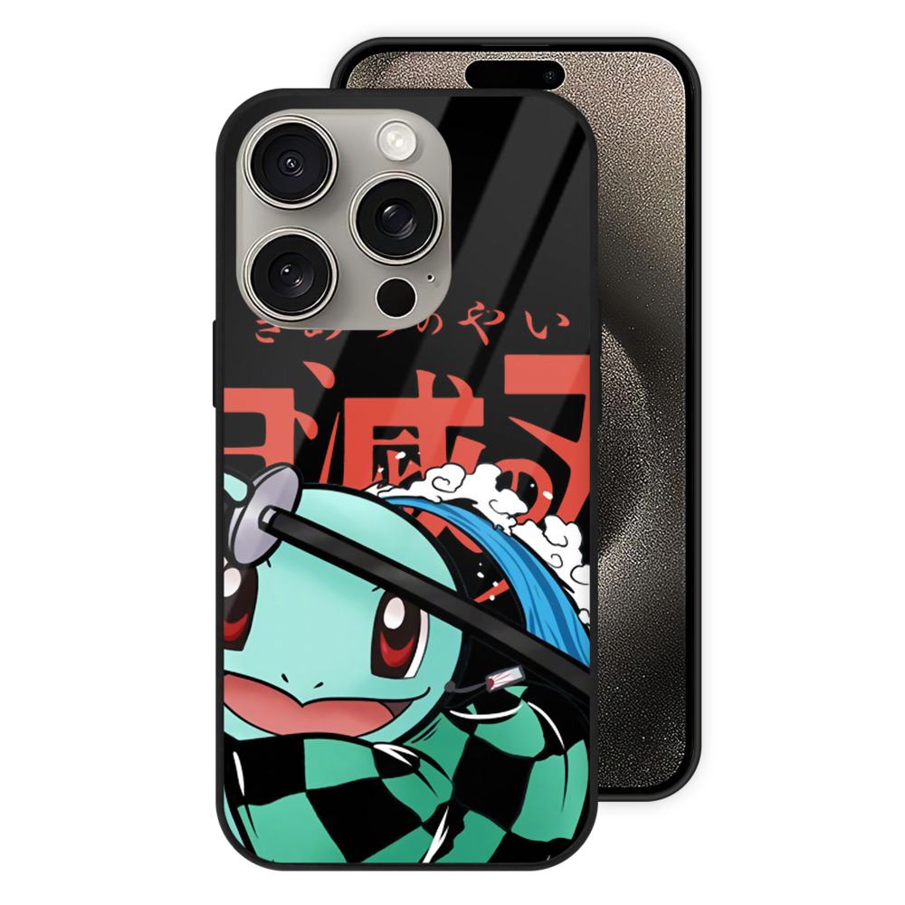 （画像用） 鬼滅の刃 竈門 炭治郎／かまど たんじろう Kamado Tanjirou 【iPhone15Pro対応】スマホケース 耐衝撃＆黄変防止 背面ガラス