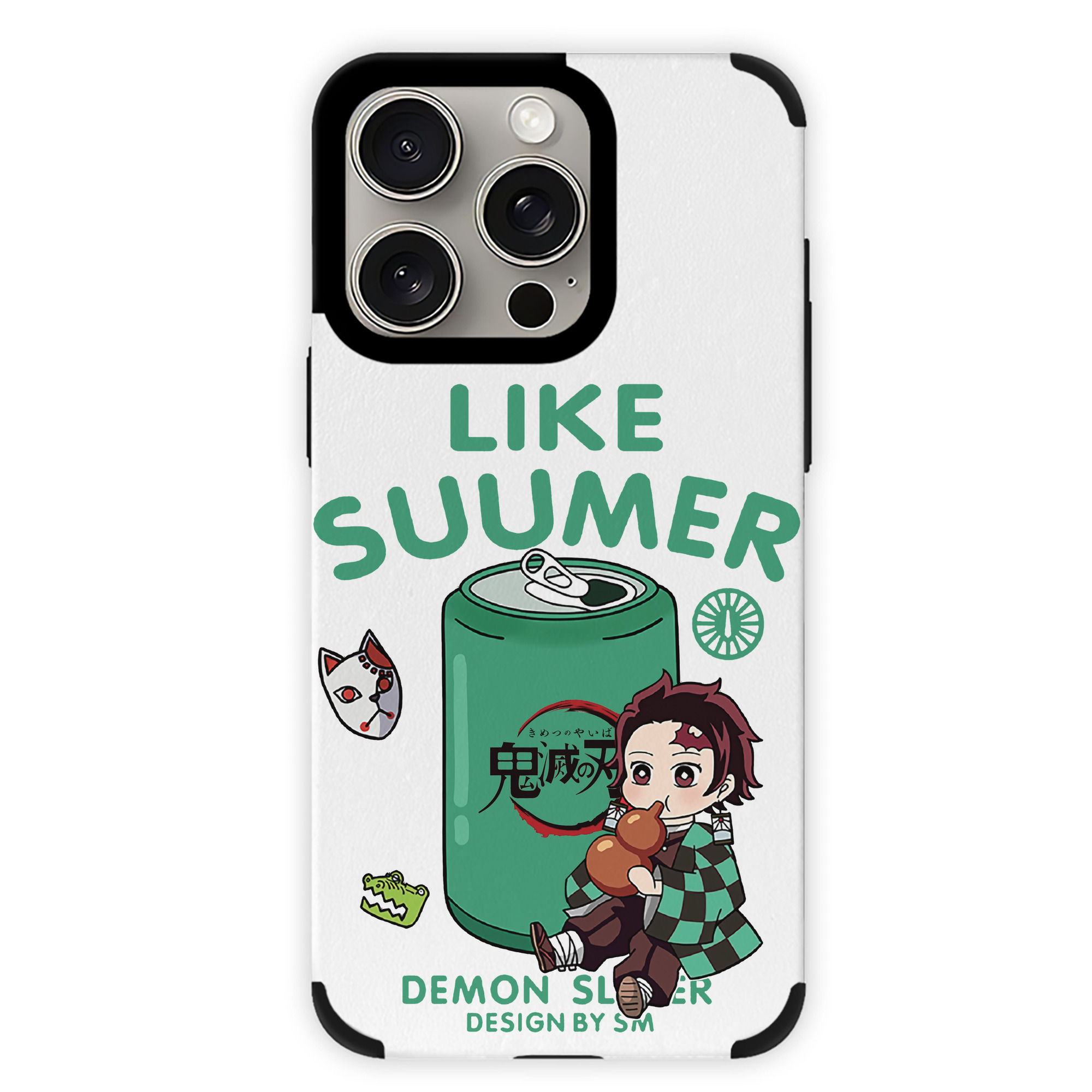 （画像用） 鬼滅の刃 竈門 炭治郎／かまど たんじろう Kamado Tanjirou 【iPhone15ProMax対応】 PUレザー スマホケース 耐衝撃＆黄変防止