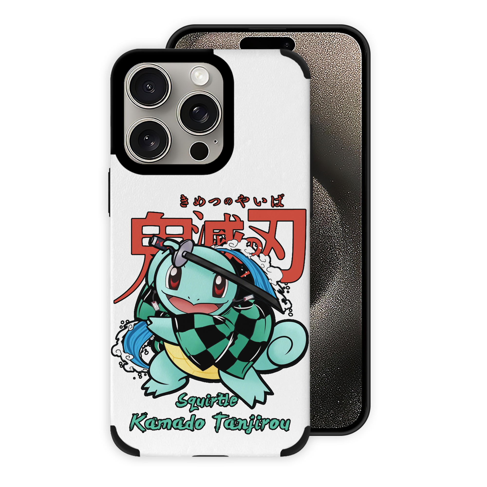 （画像用） 鬼滅の刃 竈門 炭治郎／かまど たんじろう Kamado Tanjirou 【iPhone15ProMax対応】 PUレザー スマホケース 耐衝撃＆黄変防止