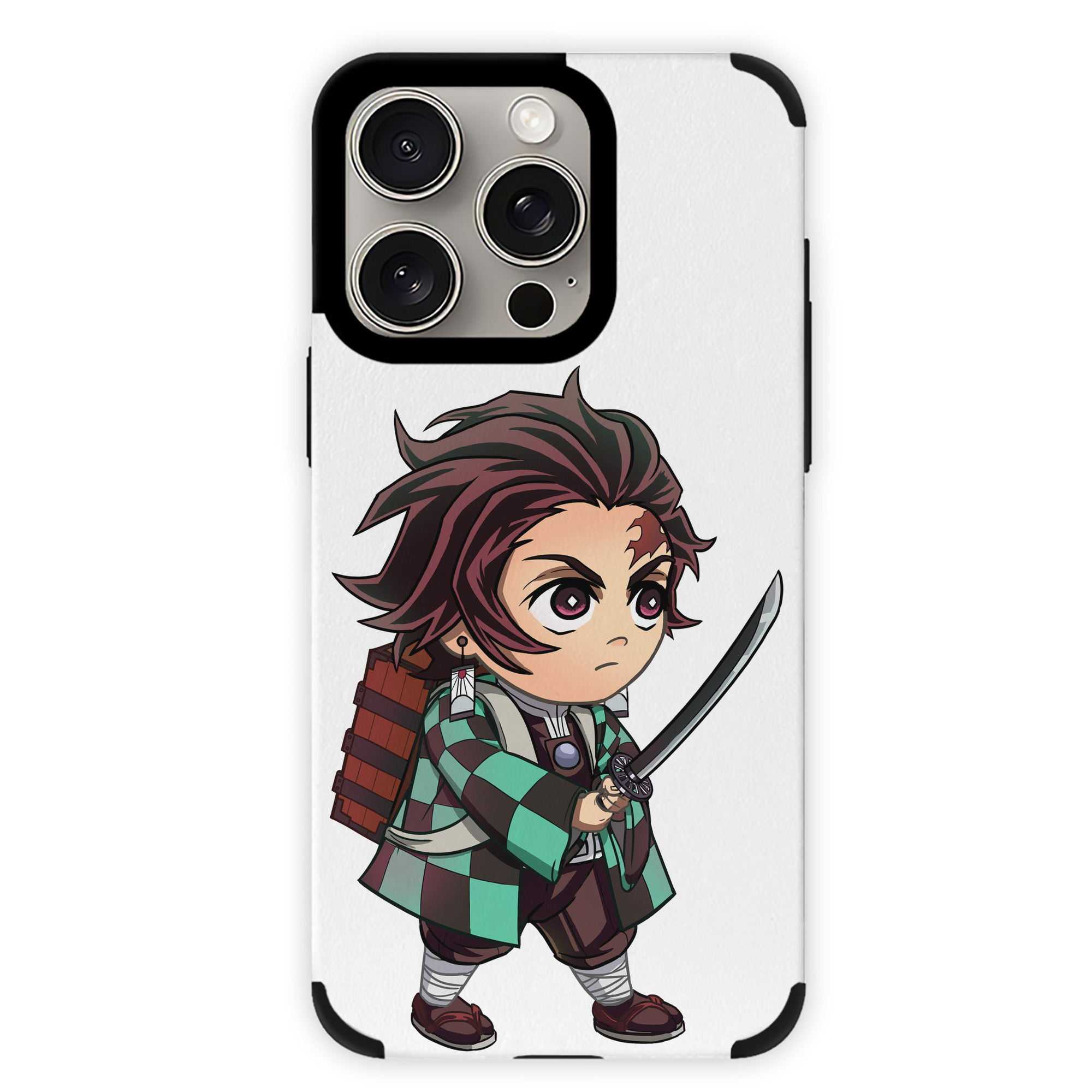 （画像用） 鬼滅の刃 竈門 炭治郎／かまど たんじろう Kamado Tanjirou 【iPhone15ProMax対応】 PUレザー スマホケース 耐衝撃＆黄変防止