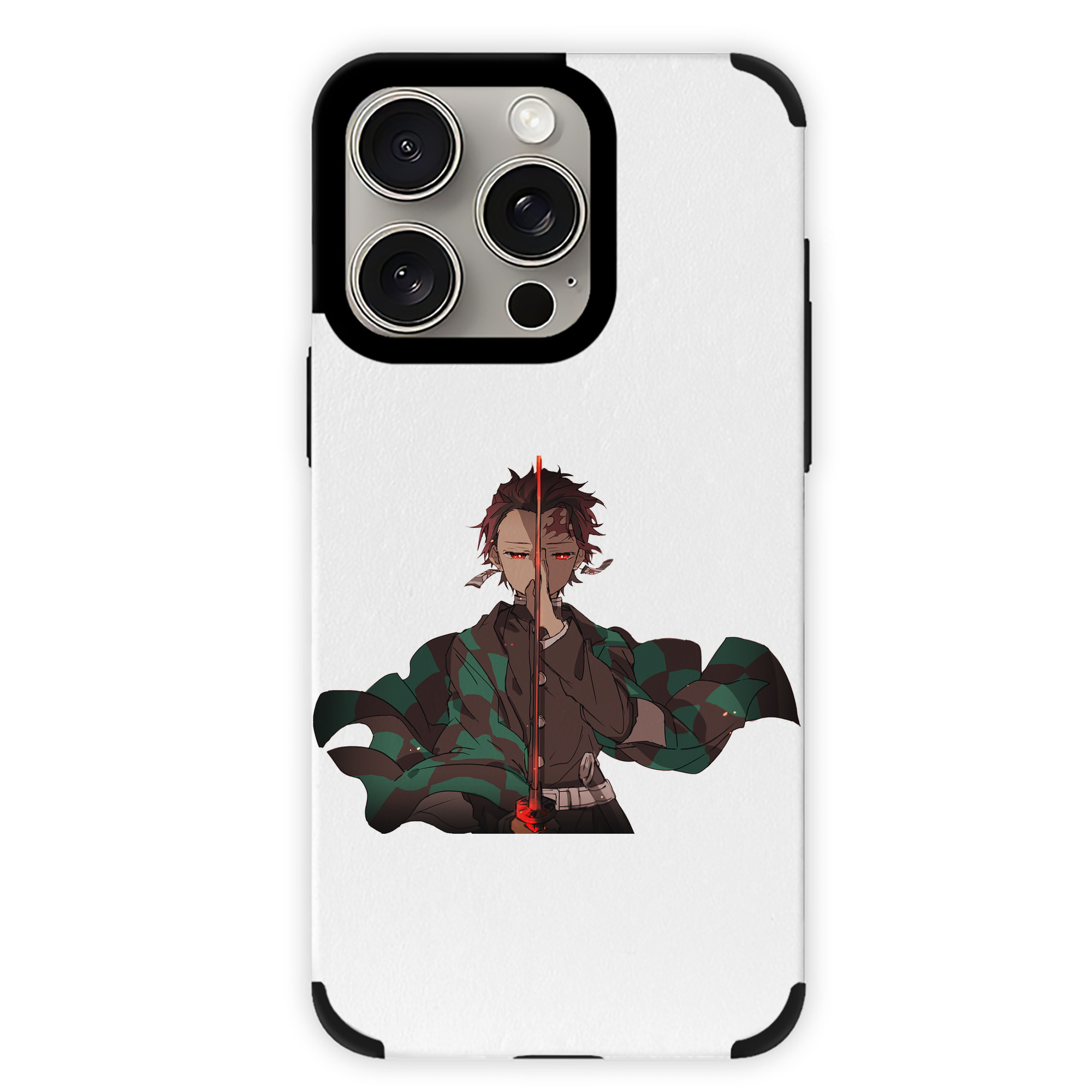 （画像用） 鬼滅の刃 竈門 炭治郎／かまど たんじろう Kamado Tanjirou 【iPhone15ProMax対応】 PUレザー スマホケース 耐衝撃＆黄変防止