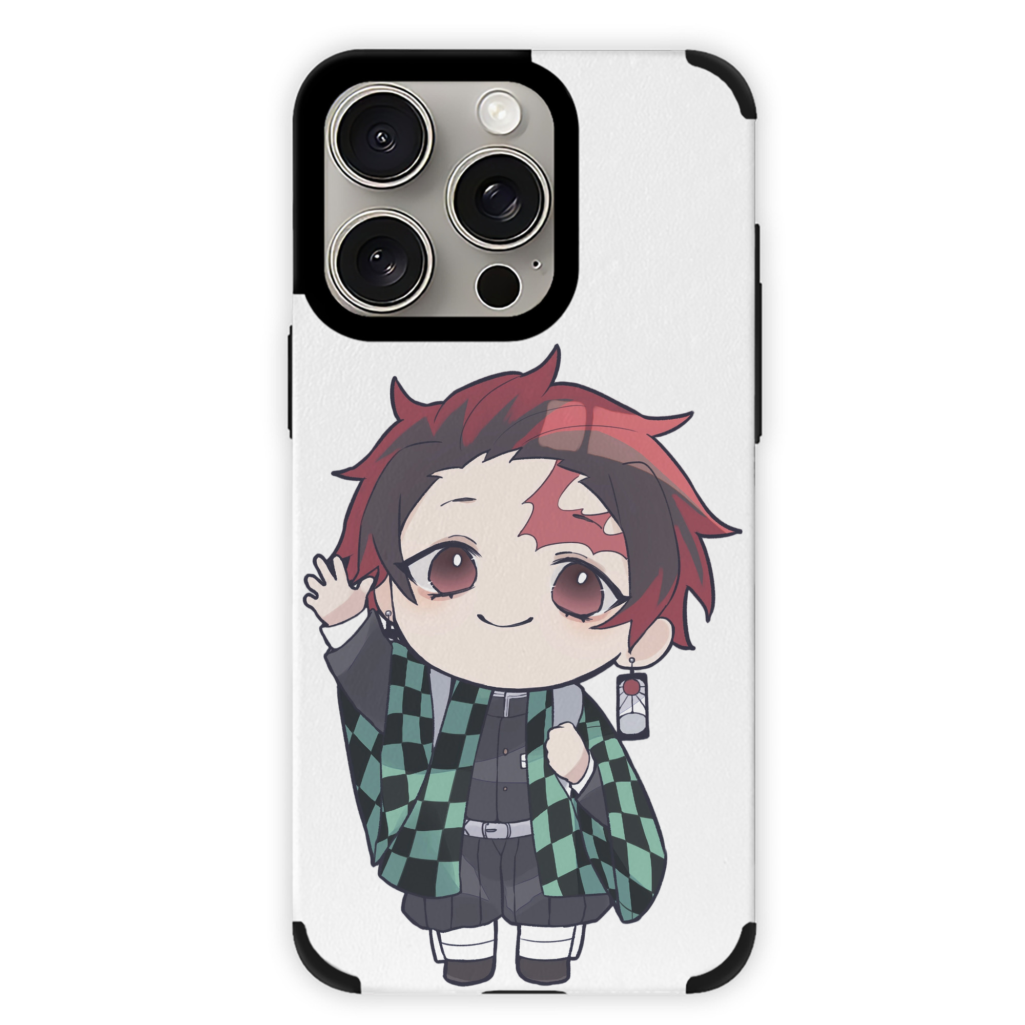 （画像用） 鬼滅の刃 竈門 炭治郎／かまど たんじろう Kamado Tanjirou 【iPhone15ProMax対応】 PUレザー スマホケース 耐衝撃＆黄変防止