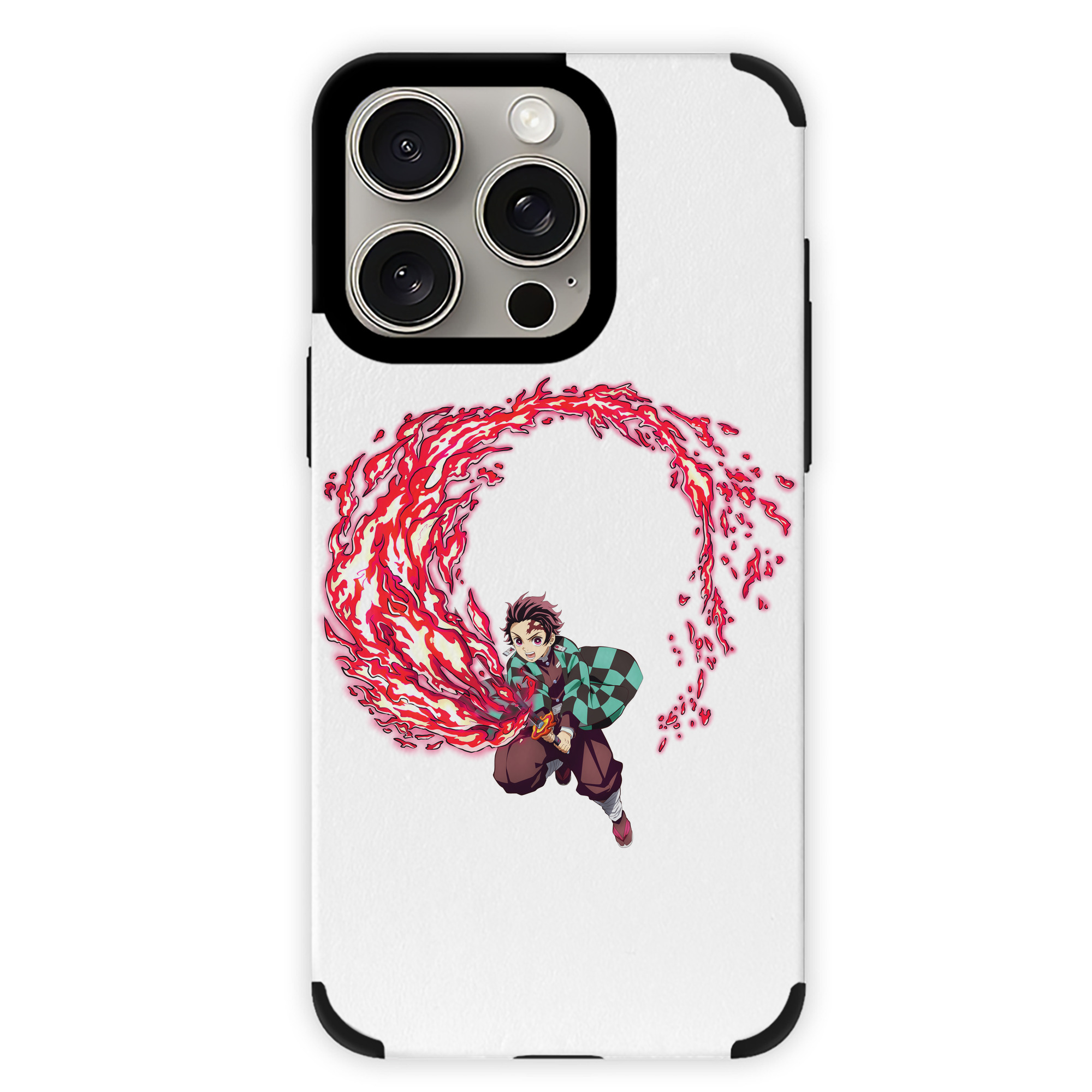 （画像用） 鬼滅の刃 竈門 炭治郎／かまど たんじろう Kamado Tanjirou 【iPhone15ProMax対応】 PUレザー スマホケース 耐衝撃＆黄変防止