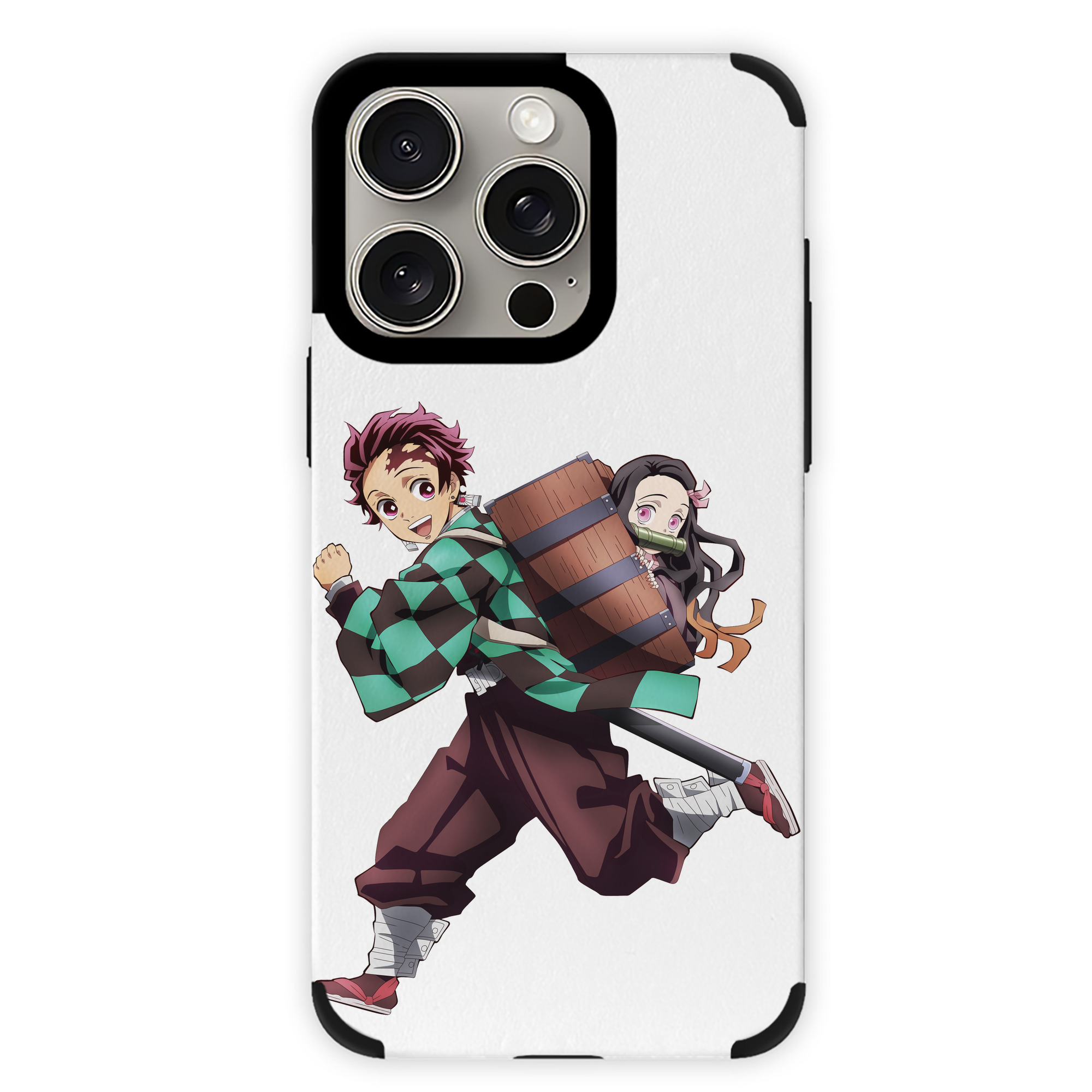 （画像用） 鬼滅の刃 竈門 炭治郎／かまど たんじろう Kamado Tanjirou 【iPhone15ProMax対応】 PUレザー スマホケース 耐衝撃＆黄変防止